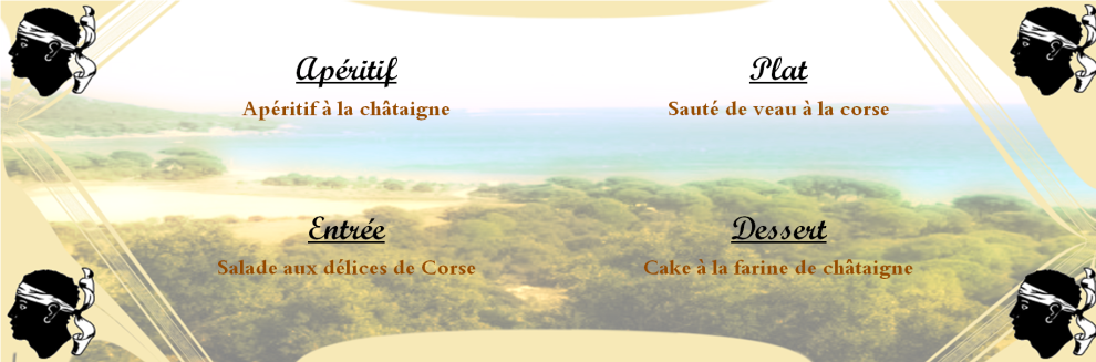Menu corse