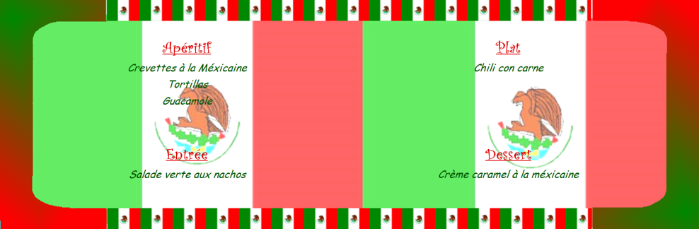 Menu mexique