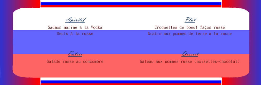 Menu russe