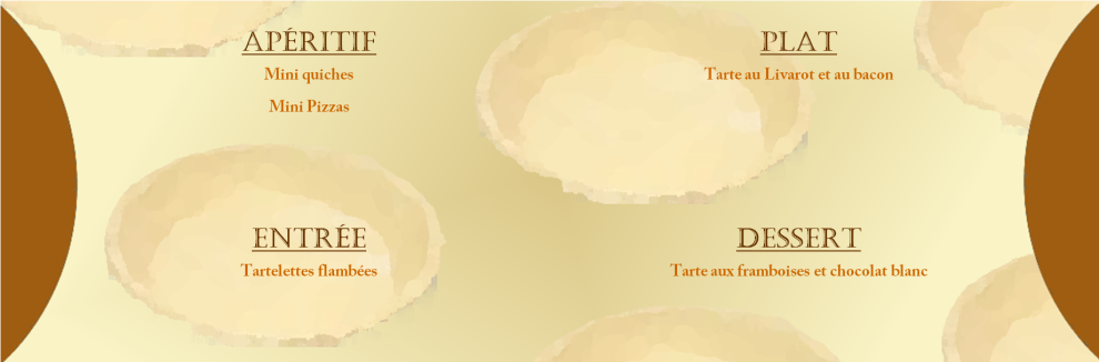 Menu tarte